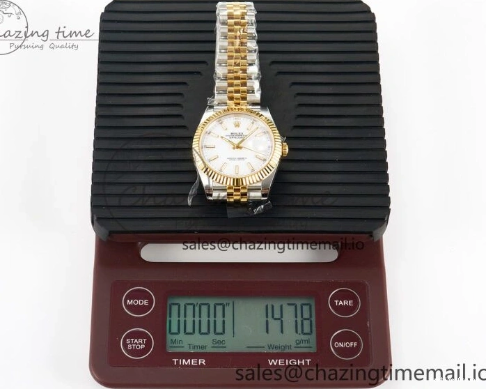 0420 DateJust 41 SS YG ARF 1:1 Best Edition 904L Steel White Stick Dial on Jubilee Bracelet SH3235 (Gain Weight) Seasonal 1223